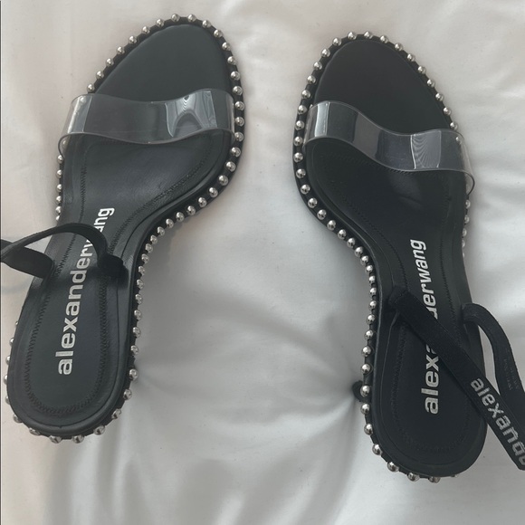 Alexander Wang Shoes - Alexander Wang Black and Silver Sandals